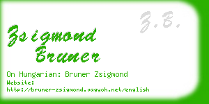 zsigmond bruner business card